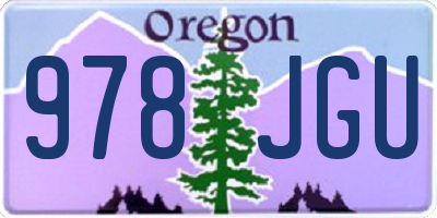 OR license plate 978JGU