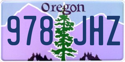 OR license plate 978JHZ