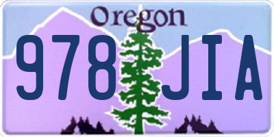 OR license plate 978JIA