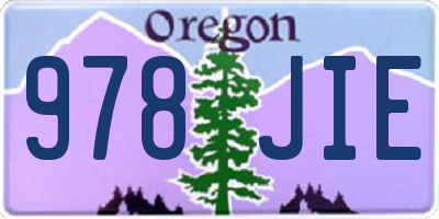 OR license plate 978JIE