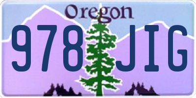 OR license plate 978JIG