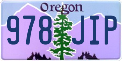 OR license plate 978JIP