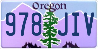 OR license plate 978JIV