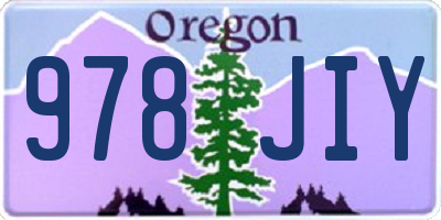 OR license plate 978JIY