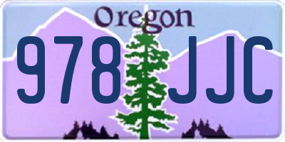 OR license plate 978JJC