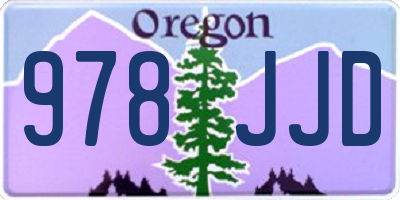 OR license plate 978JJD