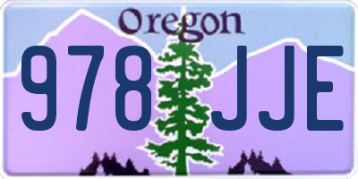 OR license plate 978JJE