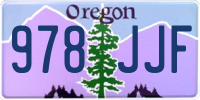 OR license plate 978JJF