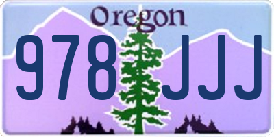 OR license plate 978JJJ