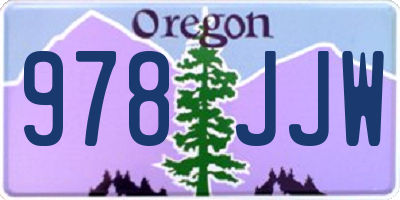 OR license plate 978JJW