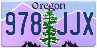 OR license plate 978JJX