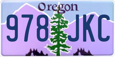 OR license plate 978JKC