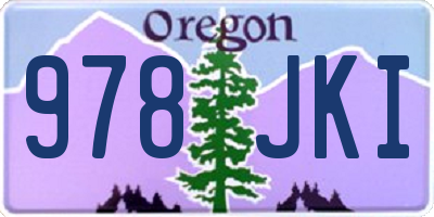 OR license plate 978JKI