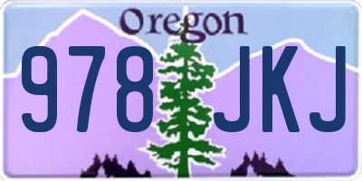 OR license plate 978JKJ
