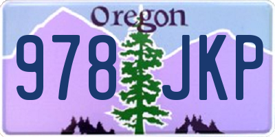 OR license plate 978JKP