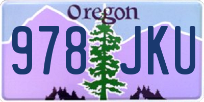 OR license plate 978JKU