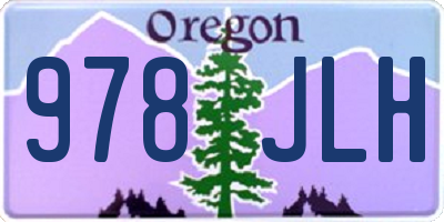 OR license plate 978JLH