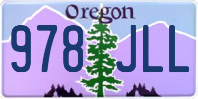 OR license plate 978JLL