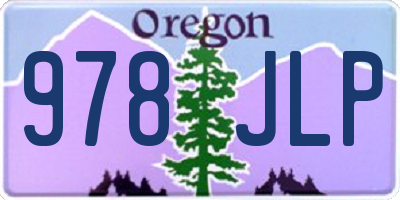 OR license plate 978JLP