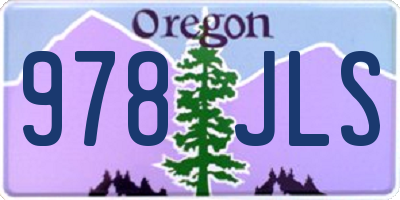 OR license plate 978JLS