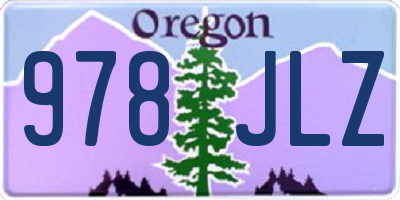 OR license plate 978JLZ