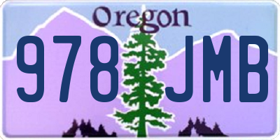 OR license plate 978JMB