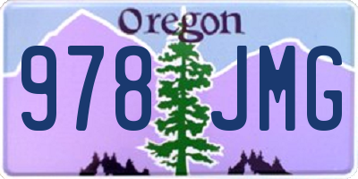 OR license plate 978JMG