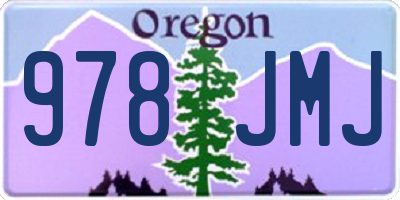 OR license plate 978JMJ