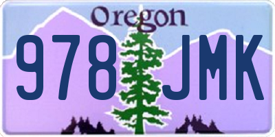 OR license plate 978JMK