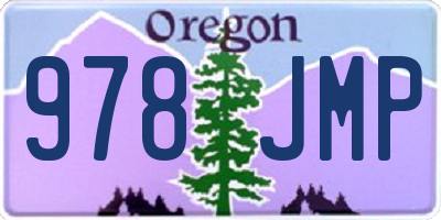 OR license plate 978JMP