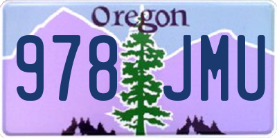 OR license plate 978JMU