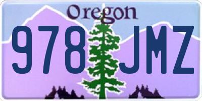 OR license plate 978JMZ