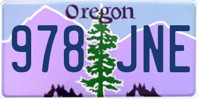 OR license plate 978JNE