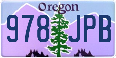 OR license plate 978JPB