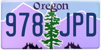 OR license plate 978JPD