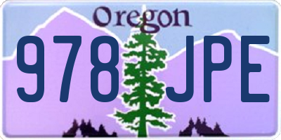 OR license plate 978JPE