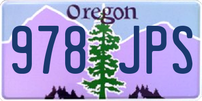 OR license plate 978JPS