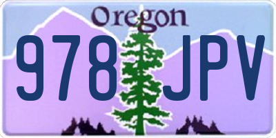 OR license plate 978JPV