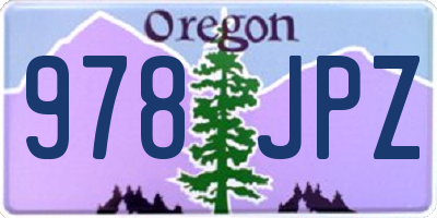 OR license plate 978JPZ