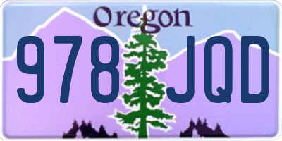 OR license plate 978JQD