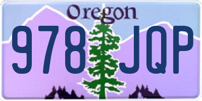OR license plate 978JQP