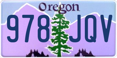OR license plate 978JQV