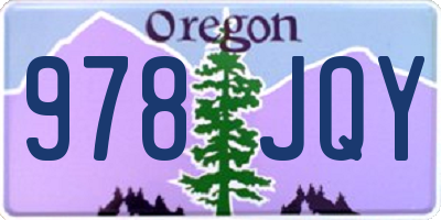OR license plate 978JQY