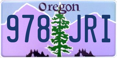 OR license plate 978JRI