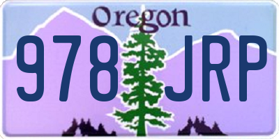 OR license plate 978JRP