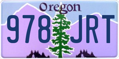 OR license plate 978JRT