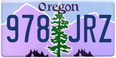 OR license plate 978JRZ