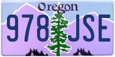 OR license plate 978JSE