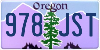 OR license plate 978JST