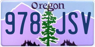 OR license plate 978JSV